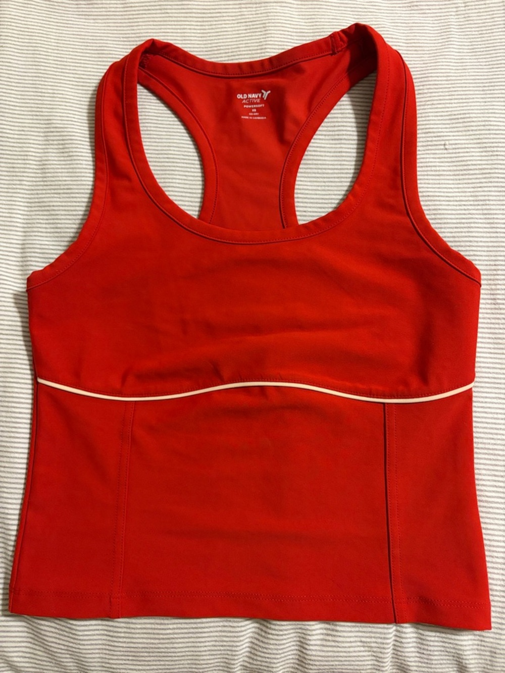 Old Navy PowerSoft Racerback Cropped Shell Tank - Red - XS